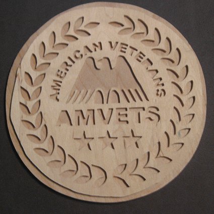 Amvets Plaque - unpainted