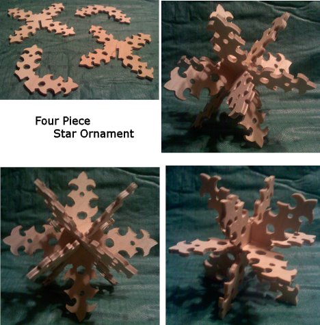Four Piece Star Ornament