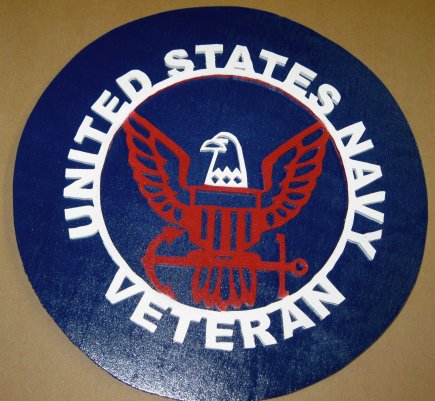Navy Veteran Plaque - painted