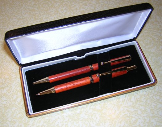 Pen & Pencil set in Padauk Wood