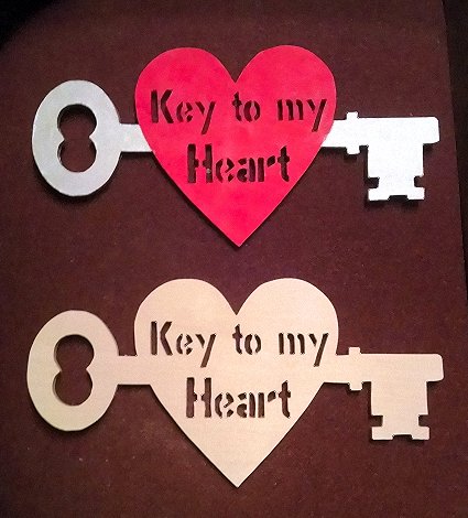 'Key to My Heart' plaque
