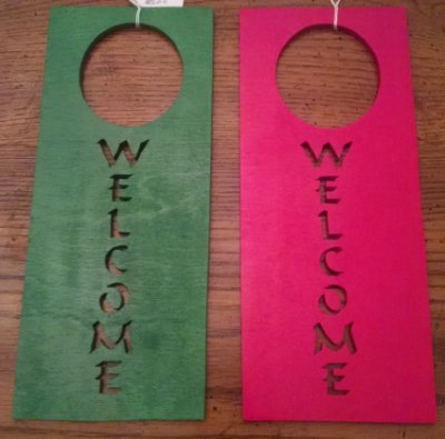 'Welcome' Doorknob Sign